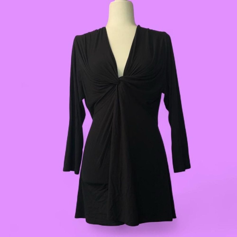 Boston Proper Black Long Sleeve Mini Dress ~ Size M/L
